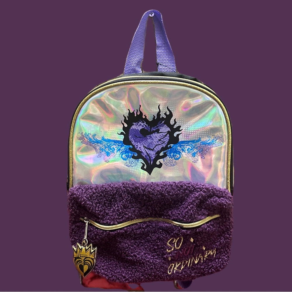 Disney Descendants Holographic Backpack with Purple Accents